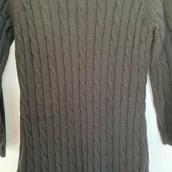 Calvin Klein Dress Black Cable Knit Shawl Collar - Picture 7 of 7